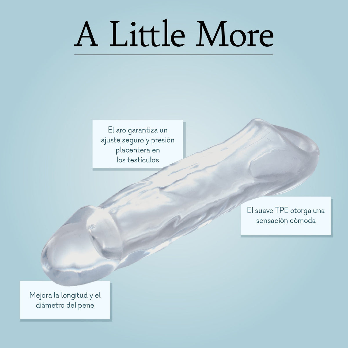 A Little More 7.5" Penis Extender Infographic Spanish Pure Romance
